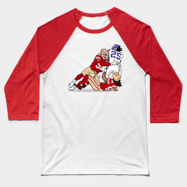 the dinamic duo linebacker Baseball T-Shirt by rsclvisual